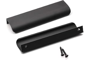 LONTAN 10 Pezzi Maniglie Nere per Mobili Maniglie Cucina Distanza dei Fori 128mm Maniglie Nere Maniglie per Mobili da Cucina Maniglie Armadio Maniglia Invisibile