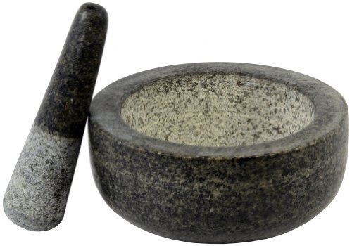 Mörser mit Stößel aus Granit, 18cm - Gewürzemörser - Jade Temple