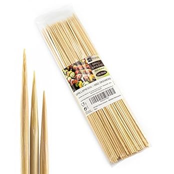 Heynna Premium 200er Pack Schaschlikspiee Holz 30cm 3mm Grillspiee Nach Lfgb Mastben Holzspiee Aus Bambus Fr Das Grillen Und Kochen Nach Lfgb Norm Geprft 200 Stck