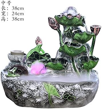 Rockery water aquarium decoration office feng shui lucky rotary dribble fountain humidifier living room opening gifts,Nebulizer of lotus rhyme medium