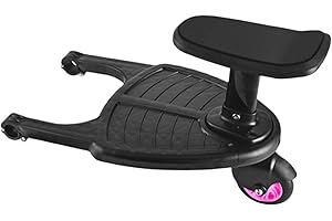 VGVGAJ Planche À Poussette Plateforme Universelle Skate Confort Marchepied Universel À Roues Poussette Siège Amovible en-fants Buggys Roue Planche 33x42x25cm