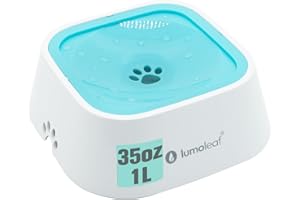 LumoLeaf Miska dla zwierząt domowych bez rozpryskiwania, miska dla psów / kotów / zwierząt domowych (990 ml Aqua)