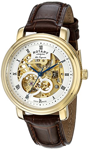 Rotary Men's gs90506/06 Analog Display Swiss Automatic Brown Watch