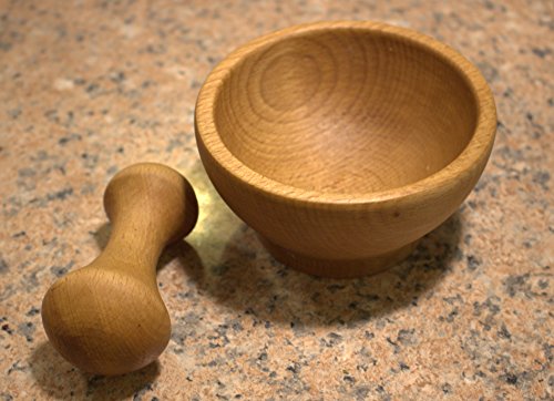 Mörser Aus Holz mit Stößel - 5