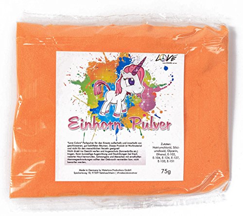 Love Colors EINHORNPULVER – Holi Gulal Farb Pulver – 5 x 75g Beutel / weltexklusives, wasserfeundliches Farbpulver / auch für INDOOR / wasserlöslich, leicht auswaschbar / antiallergen, Lebensmittelfarben / deutsche Produktion - 2