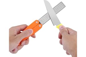 FTVOGUE Ostrzałka do noży, kamień szlifierski, składana ostrzałka do noży, kamień szlifierski, dwustronny kamień szlifierski do nożyczek, ostrzy, narzędzi outdoorowych (01)