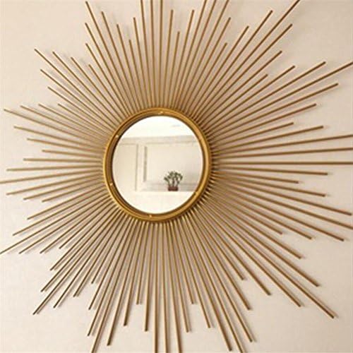 Creative Iron Round Mirror Ornament Wall Hanging Decorations Home Hotel Cafe Bar Living Room Corridor Bedroom Diameter 60-100cm , 70cm