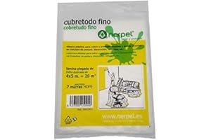 NERPEL - LÁMINA DE PLÁSTICO CUBRETODO 4X5 M FINO (7 MICRAS) HDPE