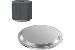 BBQ-PLUS Feuerschalendeckel mit Abdeckung für Solo-Herd, Bonfire 2.0 Feuerstelle, Edelstahl-Feuerstellendeckel mit Feuerschalenabdeckung für Soloofen, Lagerfeuer, 50 cm Feuerstelle, tragbarer Outdoor-Kamin und