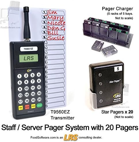 Restaurant Server System Kit with 20 Pagers by FoodSoftware
