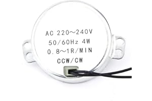 YOSOO HEALTH GEAR AC 220-240V Moteurs synchrones, moteur électrique de moteur de plateau tournant, 4W CW/CCW (0.8-1RPM)(0.8-1RPM)