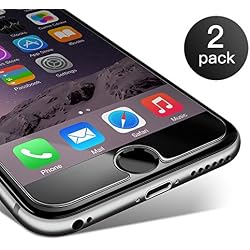 iPhone 6/ 6S Protector de Pantalla Coolreall 2 Pack Cristal Vidrio Templado transparente 9H Dureza 0.25 mm