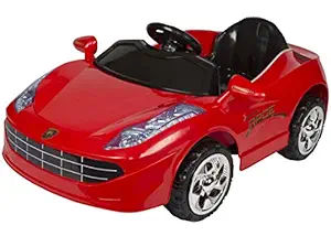 Toyhouse Battery Operated Sporty Car Ride On for 2 to 5 Years Kids, Red