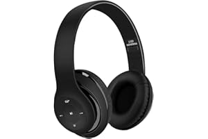 Satohom Auriculares Bluetooth de Diadema Cascos Bluetooth Inalámbrico Auriculares Plegable Cascos Over Ear con Micrófono Audio Cable Cancelación de Ruido Auriculares para TV PC Tablet iPhone iPad