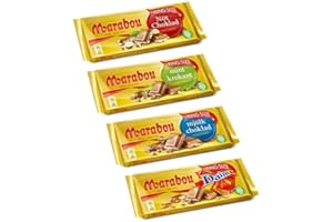 Variación de chocolate Marabou, 1x Mjölk Choklad, 1x Daim, 1x Mint Korkant, 1x Choklad necesario, 4 Pack, (4x250g,)