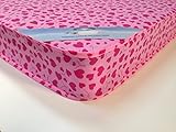 3FT SINGLE LOVEHEART BUDGET MATTRESS WIDTH 3FT (90cm) - LENGTH 6FT3 (190cm) (approx size) PINK LOVEHEART FABRIC AS IN PHOTO