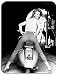 Produktbild Mauspad mit Vespa Vintage Angie Dickinson. Roller Retro Motiv Mauspad Geschenk