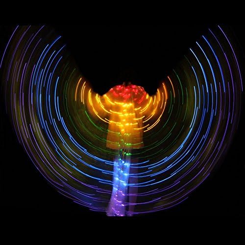 Women Belly Dance Isis Wings 5 Color Led Light Glowing Butterfly 360 Degrees Big Props Dancing Costume