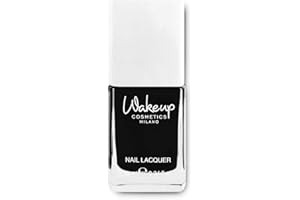 WAKE UP COSMETIC MILANO Wakeup Cosmetics - Nail Lacquer, Smalto per Unghie a Lunga Durata dal Finish Brillante e dal Colore Pieno, Colore Nigra Robo