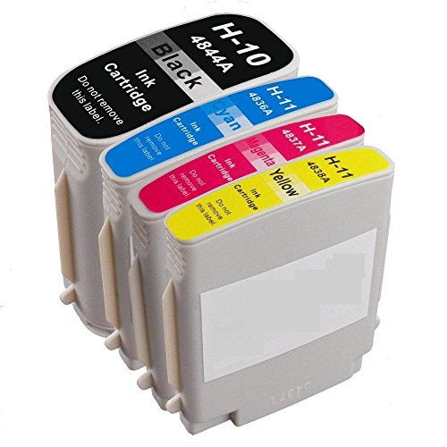 Caidi Bündel-Set 4 HP 11 C4810A C4811A C4812A C4813A Compatible Druckkopf - 3