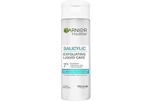 ‎GARNIER Garnier Salicylic Exfoliating Liquid Care – Toner mit Peeling-Effekt für gemilderte Unreinheiten und einen ebenmäßigen Teint, Gesichtspeeling mit Niacinamide und Salicylsäure, 120 ml
