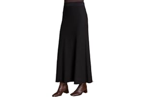 Roman Originals Knitted Skirt for Women UK Ladies Midi Maxi Full Length Winter Autumn A-Line Swing Pull On Smart Casual Work Office Elasticated Waist Flattering Knit Knitwear