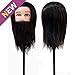 Produktbild PedGeo (TM 35,6 cm Stecker Friseur Training Schneiden Styling Übungskopf 100% Echthaar 22,9 cm Bart blackc10