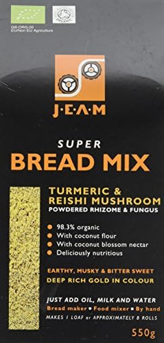 Jeam Organic Turmeric and Reishi Mushroom Super Bread Mix, 550 g, Pack of 6