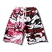 Produktbild Herren Sommer Casual Shorts Camouflage Shorts Sporthosen Camouflage Mehrfachoverall S-XXXL (Farbe : Rosa, größe : S)