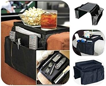 PinkSocks 6 Pocket Arm Rest Organiser for Chair Couch Sofa Table Top Holder Organiser Tray