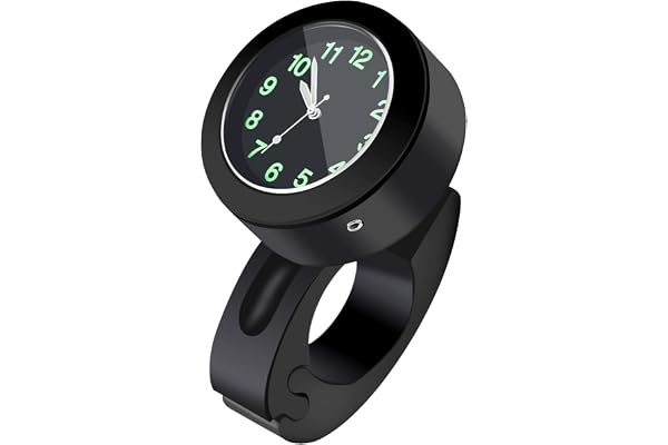 PNGOS Horloge Étanche sur Guidon et Moto - Montre Guidon de Vélo Universelle 7/8in-1in Glow Watch