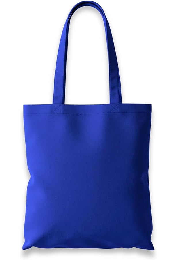 Sacs En Toile De Jute Réutilisables POLHIM - 38x42 Cm, 145 G/m², Non Imprimés, Pour Courses, Linge, Sport, Pique-nique - Bleu Roi