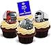 Produktbild Bleib ruhig LKW Fahrer Mix - 12 essbare hochwertige stehende Waffeln Karte Kuchen Toppers Dekorationen, Keep Calm Lorry Driver Mix - 12 Edible Stand Up Premium Wafer Card Cake Toppers Decorations