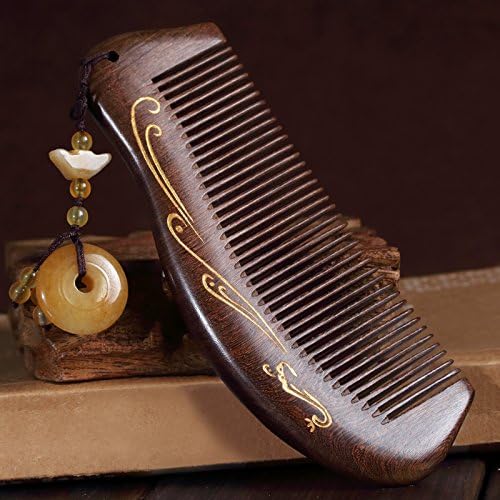 SJMMSZ Ebony comb comb anti-static massage hair loss with long hair and big wide tooth comb hair,Five