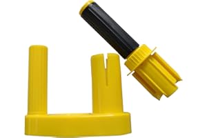 dm-folien gmbh Stretchfolienabroller 450-500mm, Gelb, Hand-Stretchfolie mit Bremse, Universell für Lager & Versand, Paletten, Möbel, Koffer, Kartons, Umzugs- und Gepäckfolie