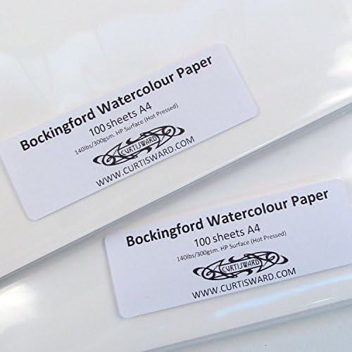 Bockingford Artists Hot Pressed WaterColour Paper A4 Pack 100 Sheets 300g Curtisward Pack