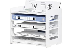 Umllpet A4 Schreibtisch-Organizer, 5-Tier Briefablage Stapelbar Dokumentenablage A4 Papier Briefablage Organizer Dokumentenlager Schreibtisch-Organizer A4 Papierablage für Zuhause/Büro/Schule