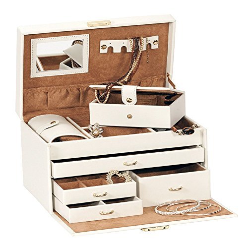 Preisvergleich Produktbild Creme Bonded Leather Schmuckkästchen von Mele & Co