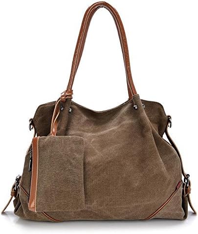 KSK KAISHEK Women's 3 sets Shoulder Bag Canvas Bag Handbag Shopper Bag Pouch