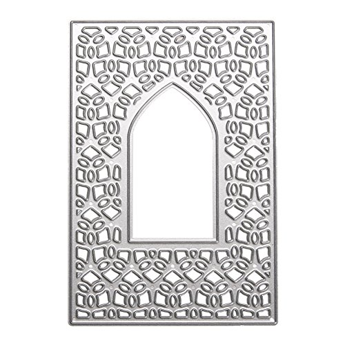 Amazingdeal365 Fenster Metall Form Schablonen Schneiden DIY Dekor Sammelalbum Karten Buchzeichen Lesezeichen als Geschenk für Freunde Geburtstag Kinder,Kindergarten Hobby Schule Handarbeit Unterricht usw. Ein tolles Geschenk!