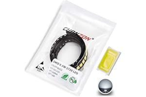 Chanzon 100 pezzi 5730 (5630) Chip di luci a diodi LED SMD bianco 6000K (5,7 mm x 3,0 mm CC 3 V 150 mA 0,5 W 50-55 LM) Lampadine ad alta intensità di illuminazione super brillante Componenti