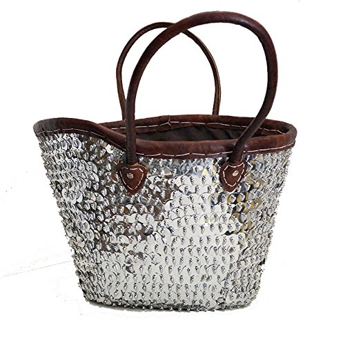 Preisvergleich Produktbild Korbtasche Marokko Silber
