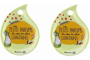 UDC DLP, Lot de Deux reposes sachets de thé en mélamine Petits parfums du Coin ou Plus lointains