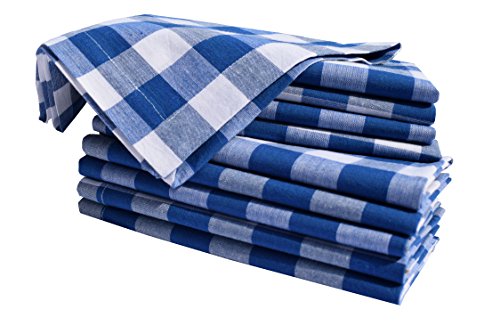 Linen Clubs - Servilletas Gingham (12 unidades, 45,7 x 45,7 cm), diseño de cuadros