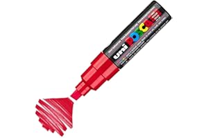 UNI-BALL Marqueur Pte large biseautée POSCA PC8K 8mm Rouge
