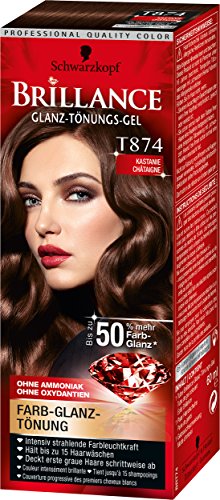 Brillance Glanz-Tönungs-Gel T874 Kastanie, 3er Pack (3 x 60 ml)