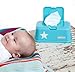 FunkyBox Easy Wipe Dispenser Box Turquoise blue white star