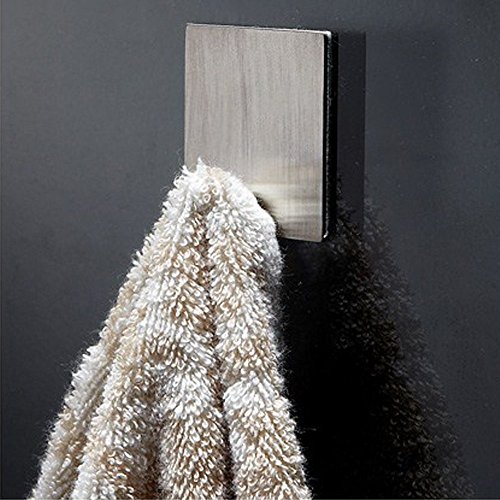 Weare Home Modern Stil 4 Teilige Wandhaken Handtuchhaken Badezimmerhaken Küchehaken aus 304 Edelstahl 3M Klebstoff ohne Bohren Rostfrei Haltbar Badzubehör Badaccessoires Dekor für Küche - 4