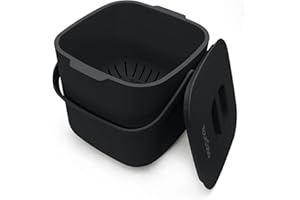 YourCasa® Composteur Cuisine - 7L Poubelle Compost Cuisine pour Les déchets organiques Quotidiens Lavable au Lave Inodore poubelles à Compost Seau Compost Cuisine Petite Poubelle Cuisine (Noir)