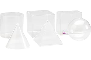WISSNER® AKTIV lernen - Set de Solides à remplir, Transparents, 6 pièces, 10 cm, en BTE Carton - RE-Plastic®